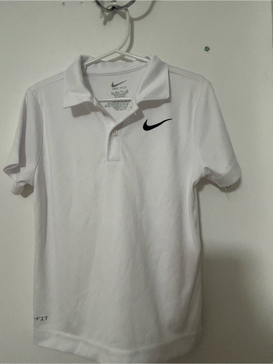 Nike Other - Nike White Polo Shirt with Black Swoosh - Dri-FIT